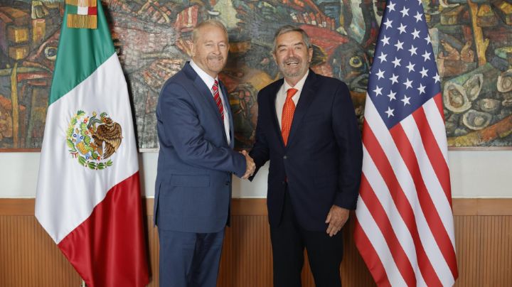 Canciller Juan Ramón de la Fuente se reúne con el nuevo embajador de EU, Ronald Johnson