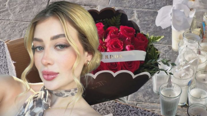 Misterioso ramo con la leyenda 'perdón' aparece en el salón de belleza de Valeria Márquez
