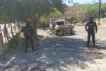 Foto ilustrativa de la nota titulada: Terror en Rayones, NL: Enfrentamiento entre criminales deja autos calcinados