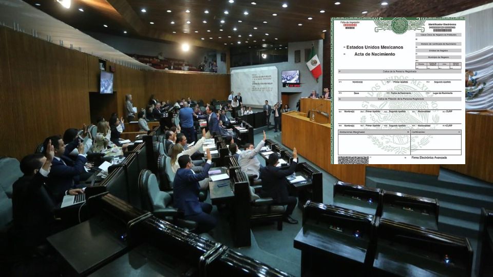 Congreso aprueba reforma para eliminar datos personales en actas de nacimiento.