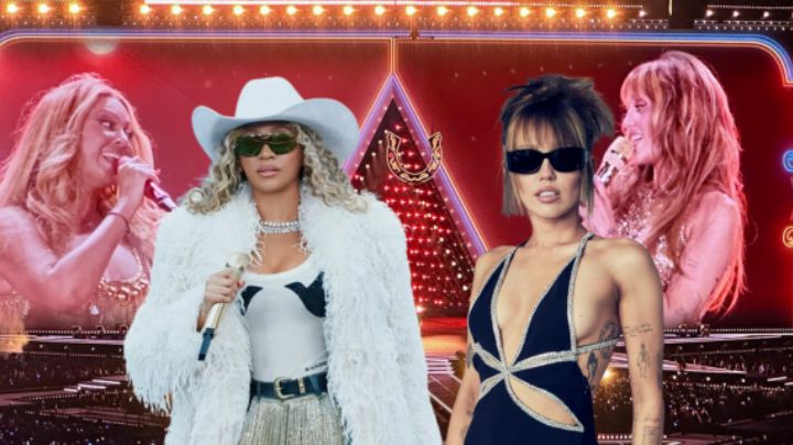 Beyoncé y Miley Cyrus cantan juntas durante concierto en Francia