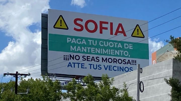 Vecinos exhiben a deudora con panorámico en Monterrey