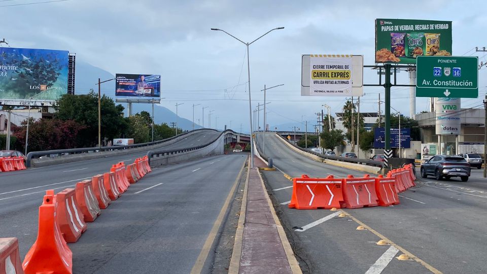 Carril de contraflujo en Morones Prieto