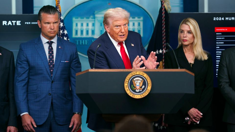 Trump anuncia operativo de seguridad al mando de Guardia Nacional en Washington D.C.