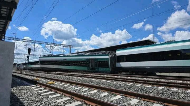 Se descarrila Tren Maya en la estación de Izamal en Yucatán