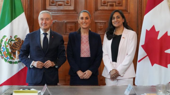 Recibe Sheinbaum a ministros de Canadá en medio de crisis arancelaria