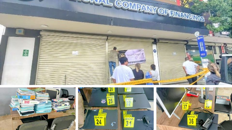 El local quedó en resguardo y se aseguraron computadoras, papelería y terminales bancarias.