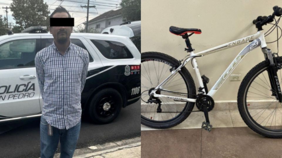 Presunto ladrón de bicicletas en San Pedro.