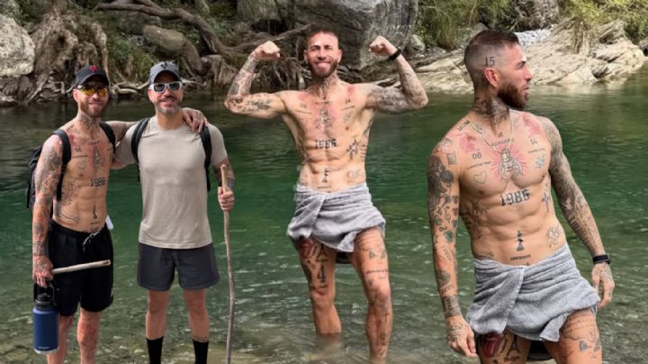 Sergio Ramos visita el río Ramos en Allende, Nuevo León durante su día libre