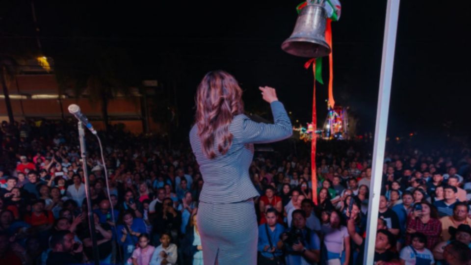 Ceremonia del Grito de Independencia en Los Oblatos, Jalisco.
