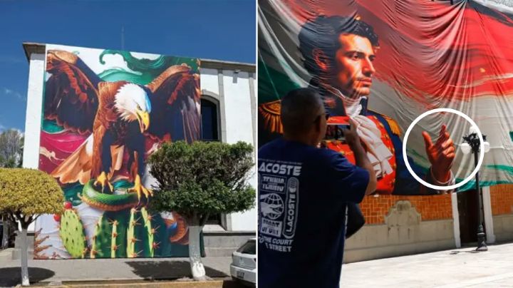 Águila calva y manos con 6 dedos: Critican a Tlaxcala por hacer murales patrios con IA