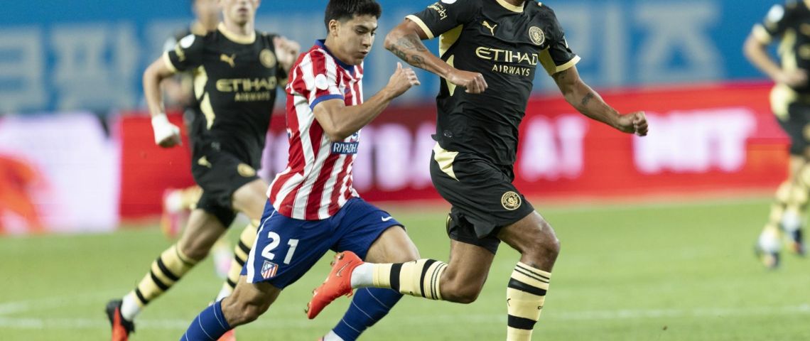 Atlético de Madrid cae contra Manchester City en amistoso con Obed Vargas de titular