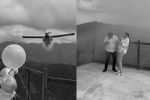 Revelación de género extrema: contratan avioneta y sobrevuela la familia