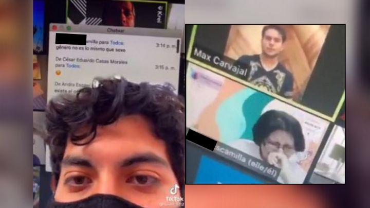 Joven comparte su experiencia en otra clase con su 'compañere', persona no binaria