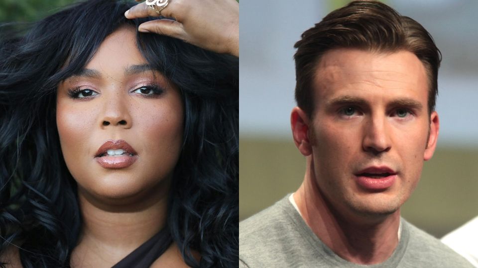 La cantante Lizzo y Chris Evans. Foto: Instagram / lizzobeeating - Gage Skidmore