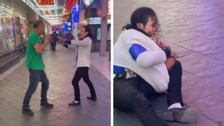 Imitador de Michael Jackson somete a hombre en la vía pública