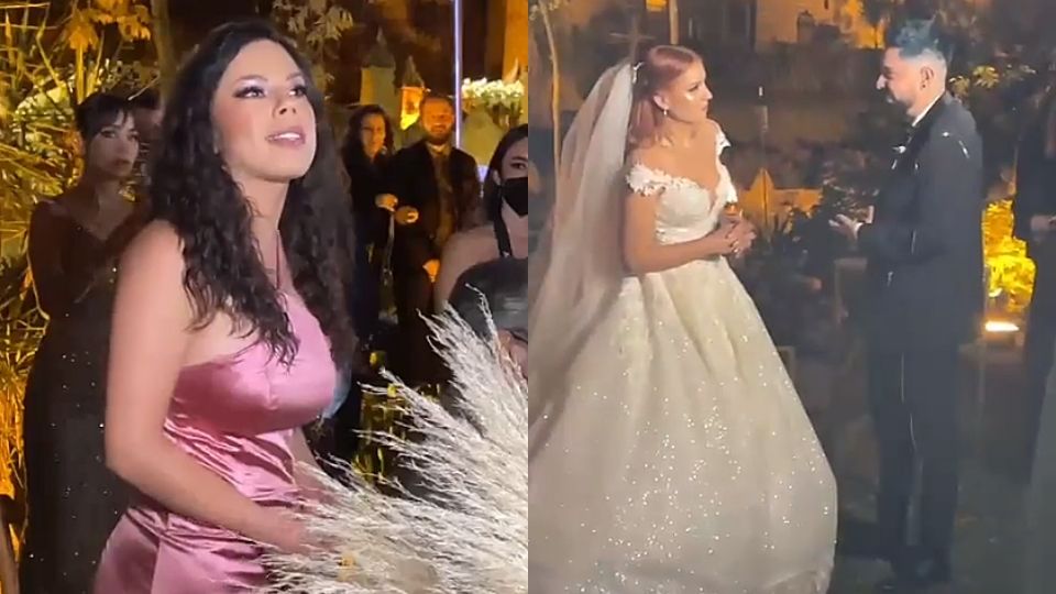 Lizbeth Rodríguez en la boda de Celeste y Banaz. Foto: Redes Sociales