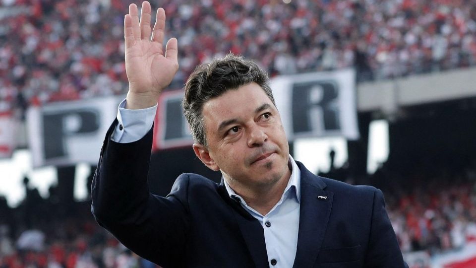 Marcelo Gallardo en el Estadio Monumental.