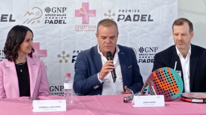 Presentan Major de Padel de México a beneficio de la Cruz Rosa