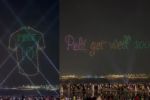 Una coreografía con drones en apoyo a Pelé desde Qatar