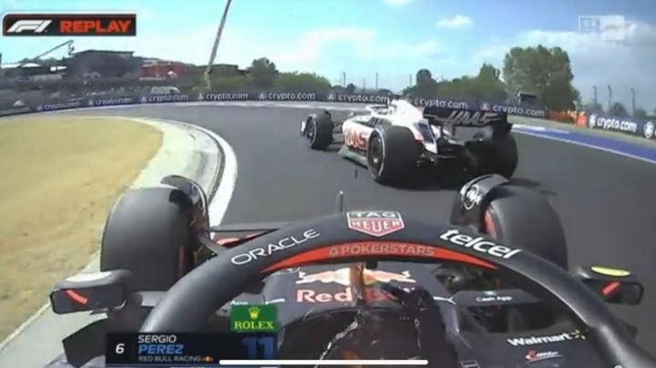 Se enoja Sergio Pérez; le pinta dedo a Schumacher