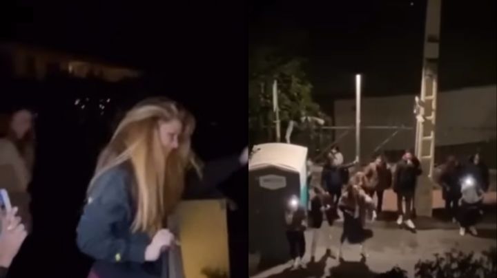 Shakira recibe serenata de sus fans en su casa