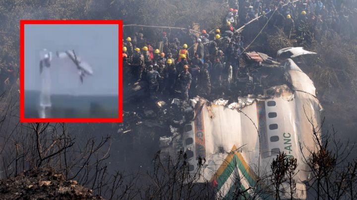 Captan momento exacto en que se estrelló avión en Nepal