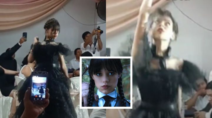 Llevan el show de 'Merlina' a quinceaños y se vuelve viral