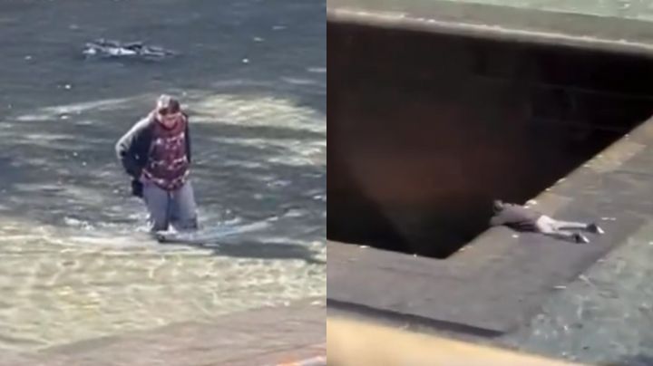 Hombre se lanza a fuente del Memorial 9/11 en Nueva York