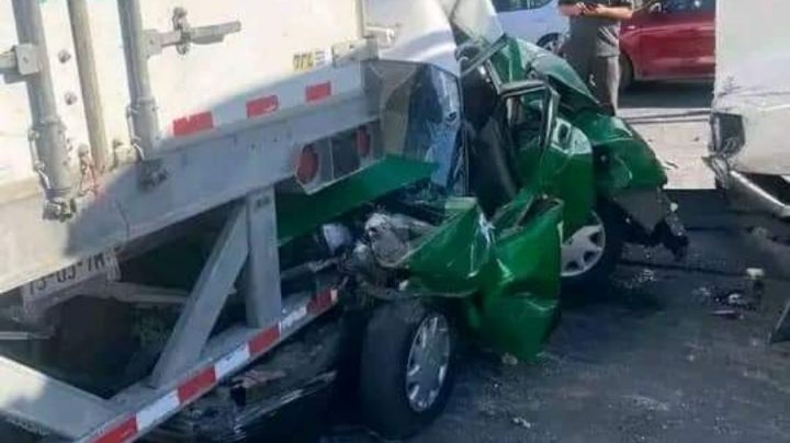 Hombre sobrevive a carambola con 7 involucrados en carretera Monterrey-Saltillo