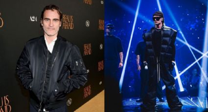 Captan a Joaquín Phoenix en concierto de Peso Pluma en California