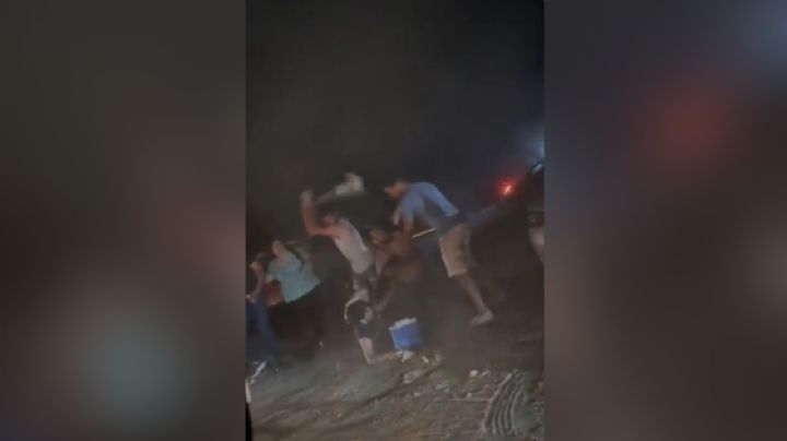 Captan pelea de hombres en Presa La Boca en Santiago, NL
