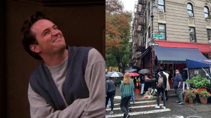 Fans de Matthew Perry le rinden tributo al actor en el edificio de 'Friends'