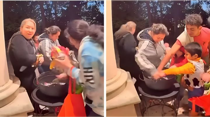 Critican a familia latina por llevarse todos los dulces de una casa durante Halloween