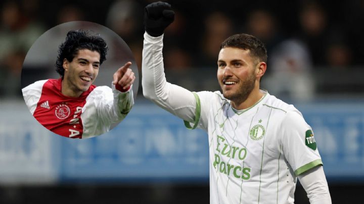 Santi Giménez va por marca de Luis Suárez en Eredivisie