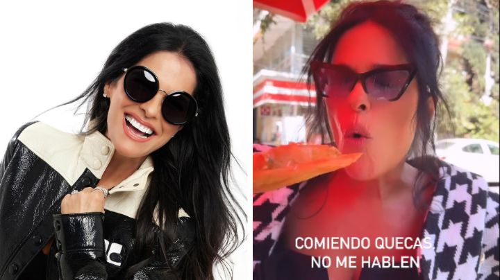 Martha Debayle come quesadillas en puesto callejero con peculiar atuendo y despierta criticas