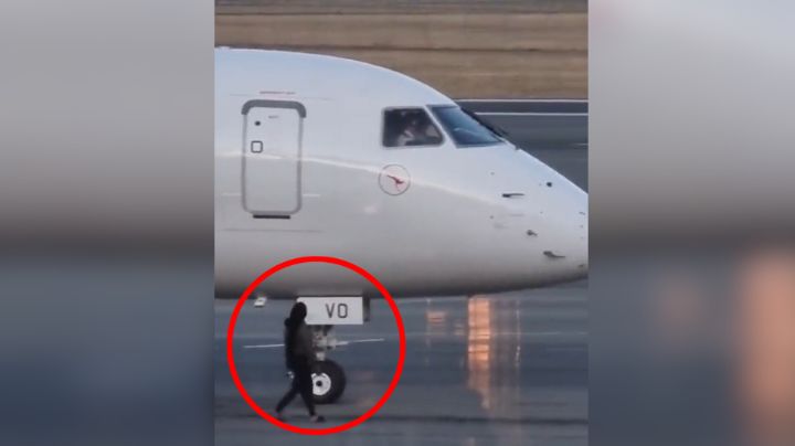Mujer pierde su vuelo y busca detenerlo para abordarlo; autoridades la detienen