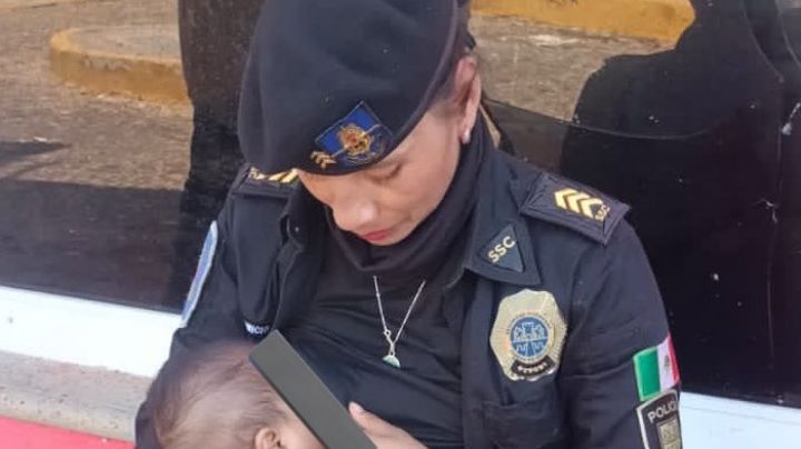 Ascienden a policía que amamantó a un bebé tras paso de 'Otis'
