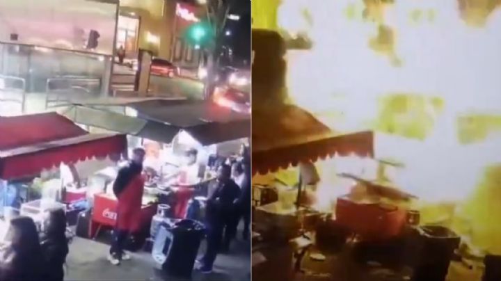 Video: Explota puesto de tacos en Tijuana; reportan 2 heridos