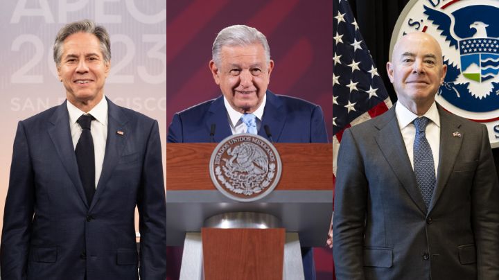 AMLO se reúne con Blinken y Mayorkas ante repunte migratorio