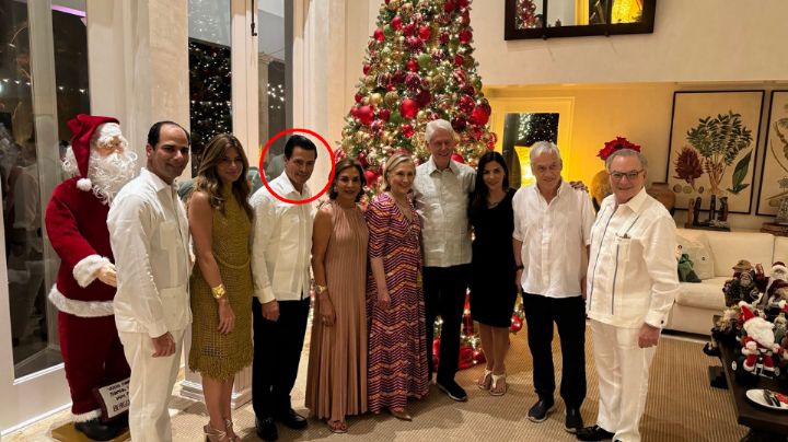 Reaparece Enrique Peña Nieto al lado de Bill y Hillary Clinton
