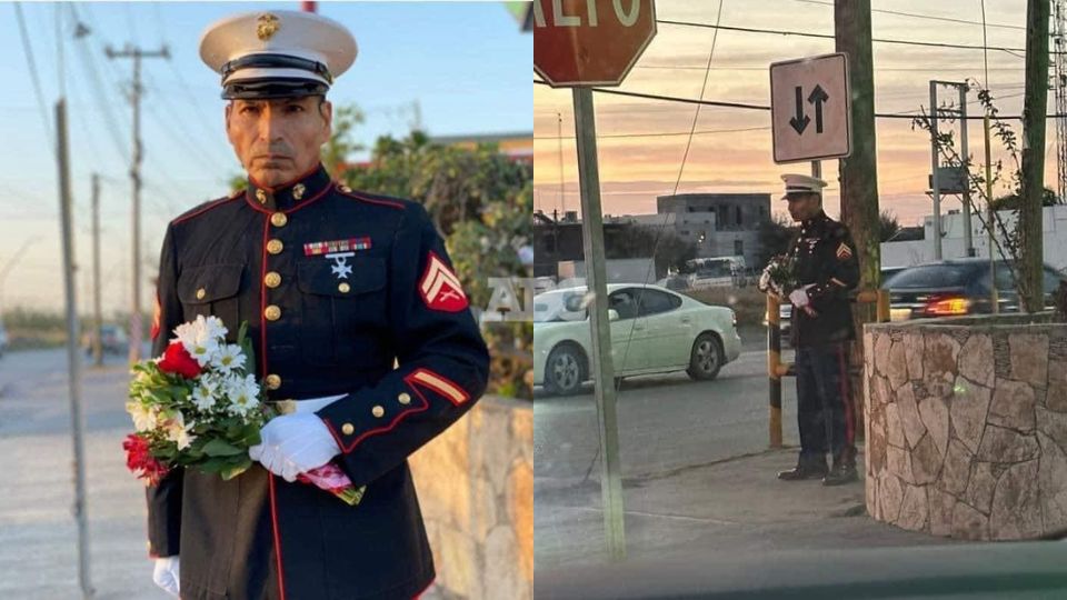 Aseguran que el Soldado Enamorado salió, otra vez, a las calles de Nuevo Laredo | Redes sociales.