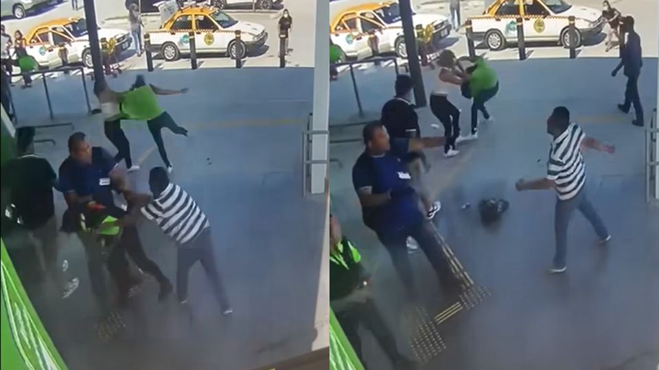 Captan pelea en nueva sucursal de Bodega Aurrerá en Cadereyta