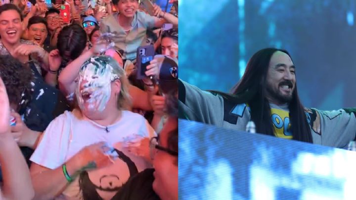 Steve Aoki lanza pastelazo a fanática en Pa’l Norte
