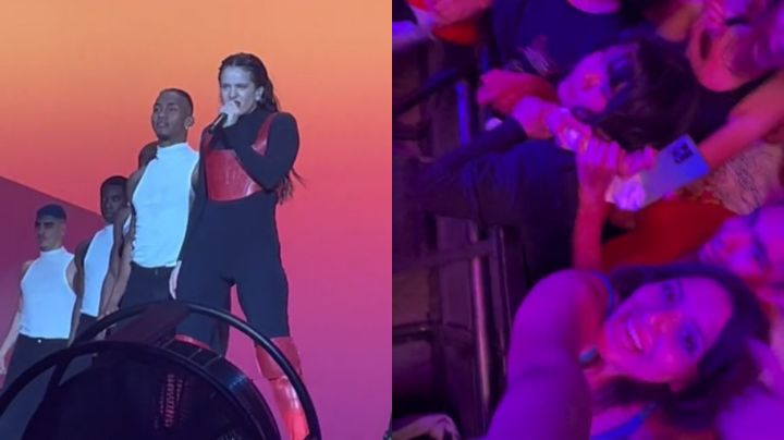 Jóvenes se pelean por la toalla sudada de Rosalía en el Zócalo