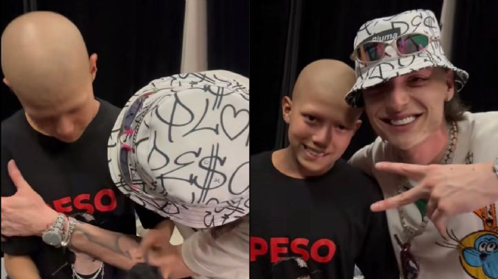 Mi motivación para pelear mi cáncer: Niño conoce a su ídolo Peso Pluma