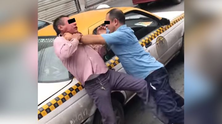 ¡Traen pasaje! Usuarios captan pelea entre taxista y chofer de la ruta 311