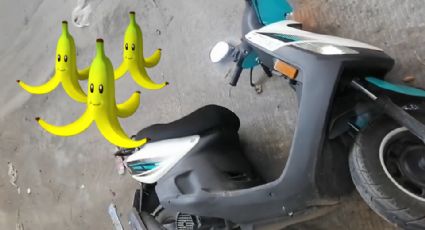 Como en Mario Kart, hombre se accidenta en su moto por culpa de plátano