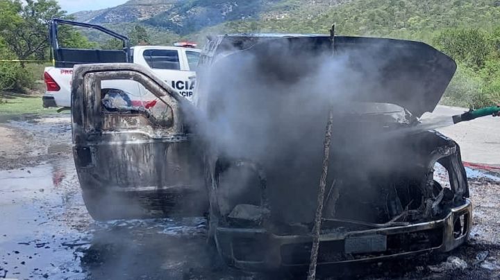 Se incendia camión que llevaba 5 millones de pesos en Galeana