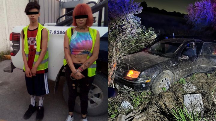 Pareja huye de la policía y cae a zanja en Salinas Victoria